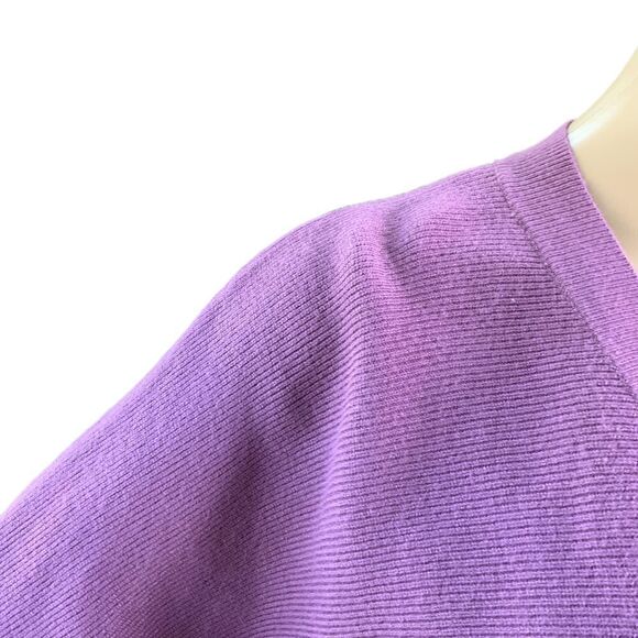 Dreamers By Debut Purple V Neck Long Sleeve Pullover Sweater Size Large Preppy - Picture 4 of 13